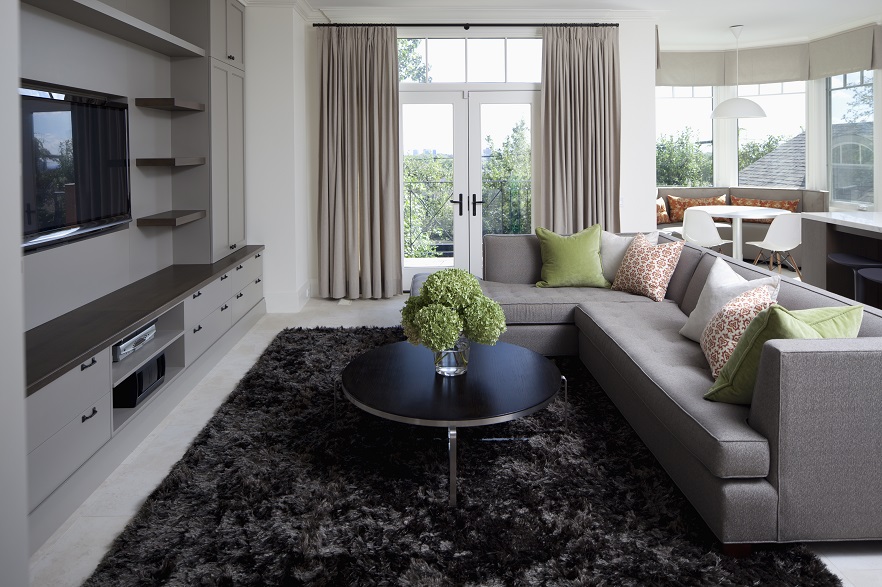 Living Room with Large Rug
