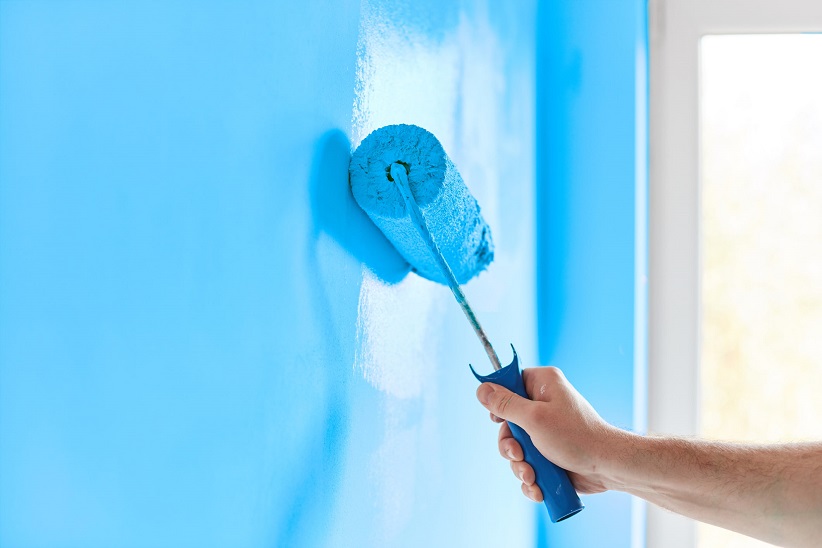 Painting with Blue Paint