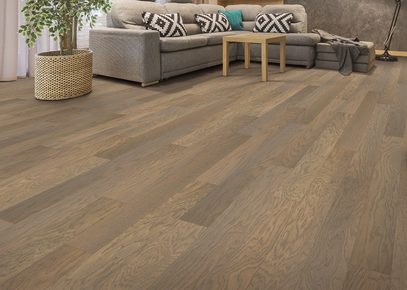 Hardwood Floor Room With Couch