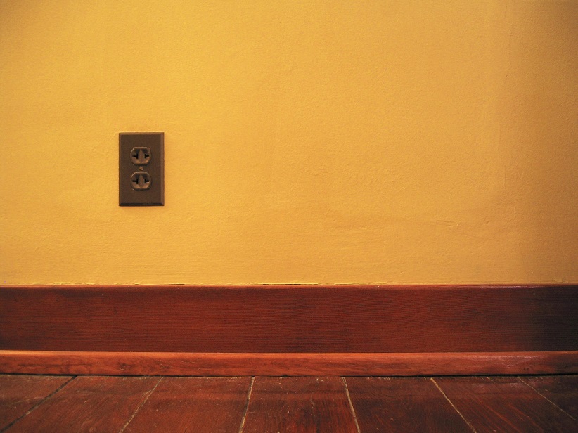 hardwood flooring and baseboard