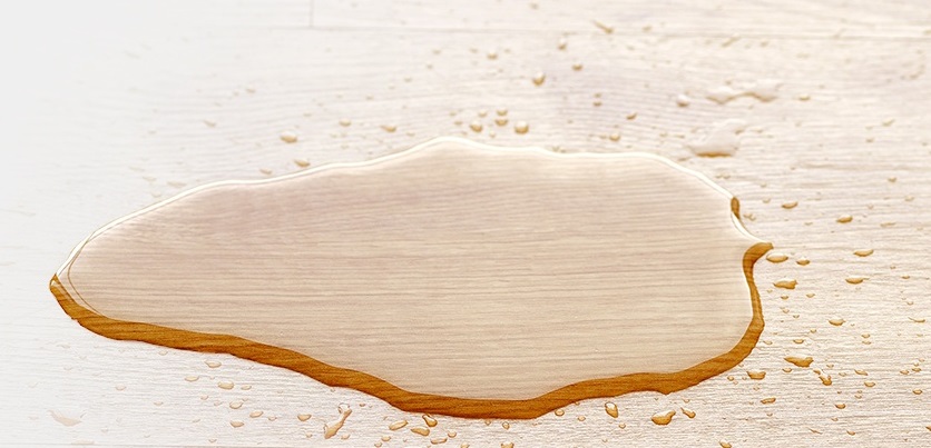 water droplets on floor