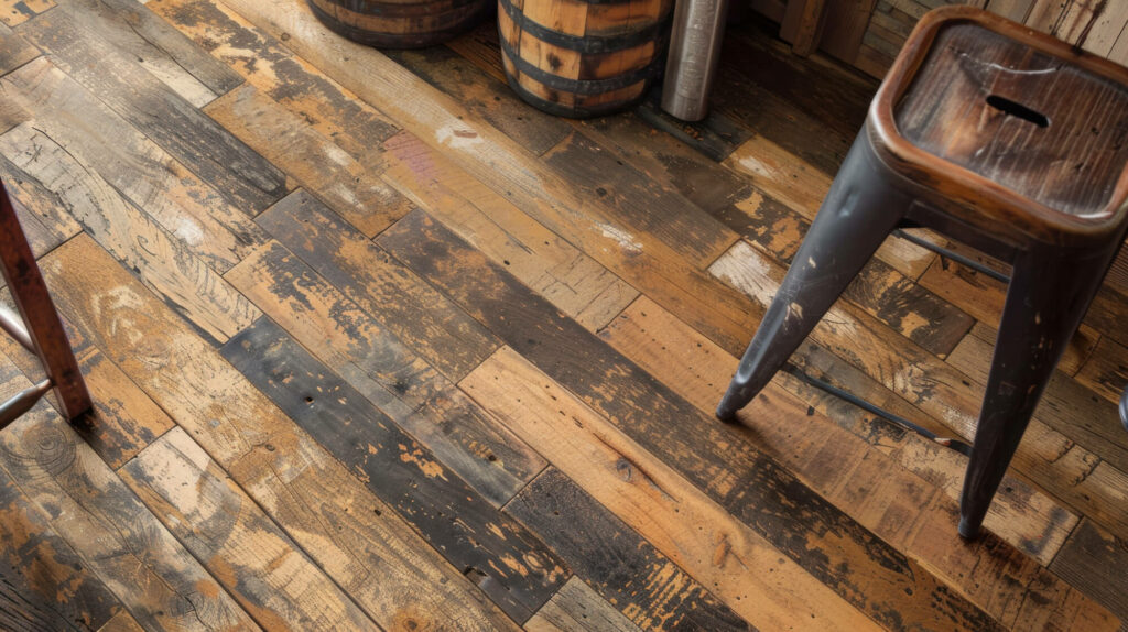 weathered wooden floor