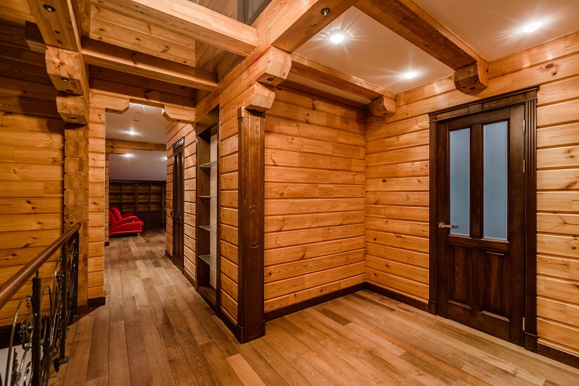 log cabin interior
