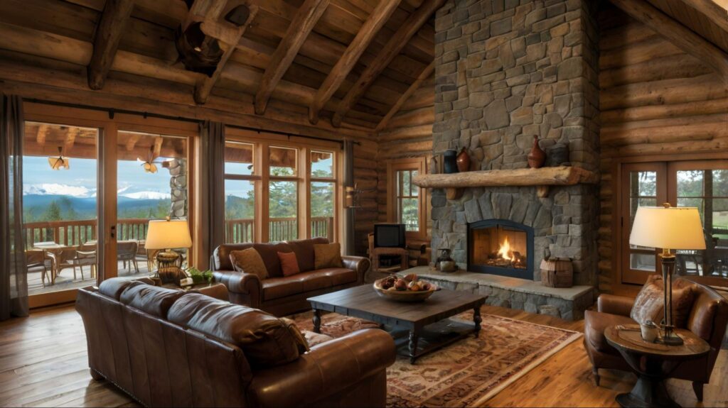 interior-design-of-a-rustic-log-cabin