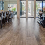 Kitchen with wood floors