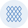 Blue icon with geometric woven pattern