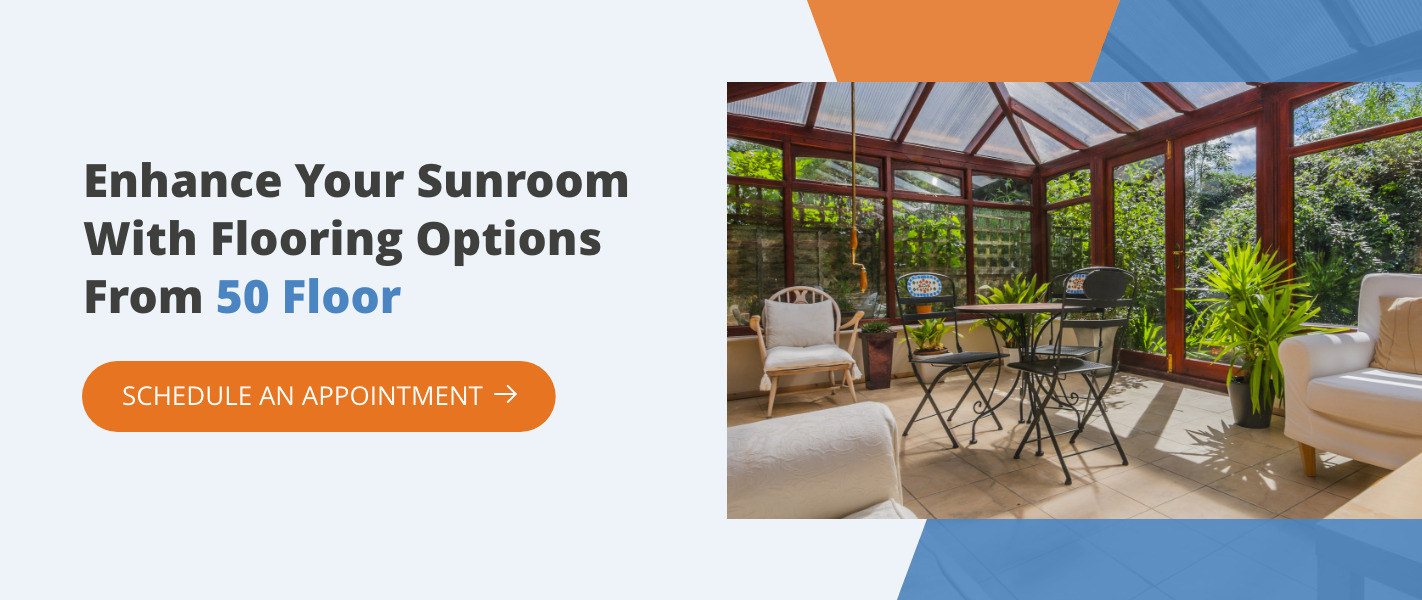 enhance your sunroom with flooring from 50 floor