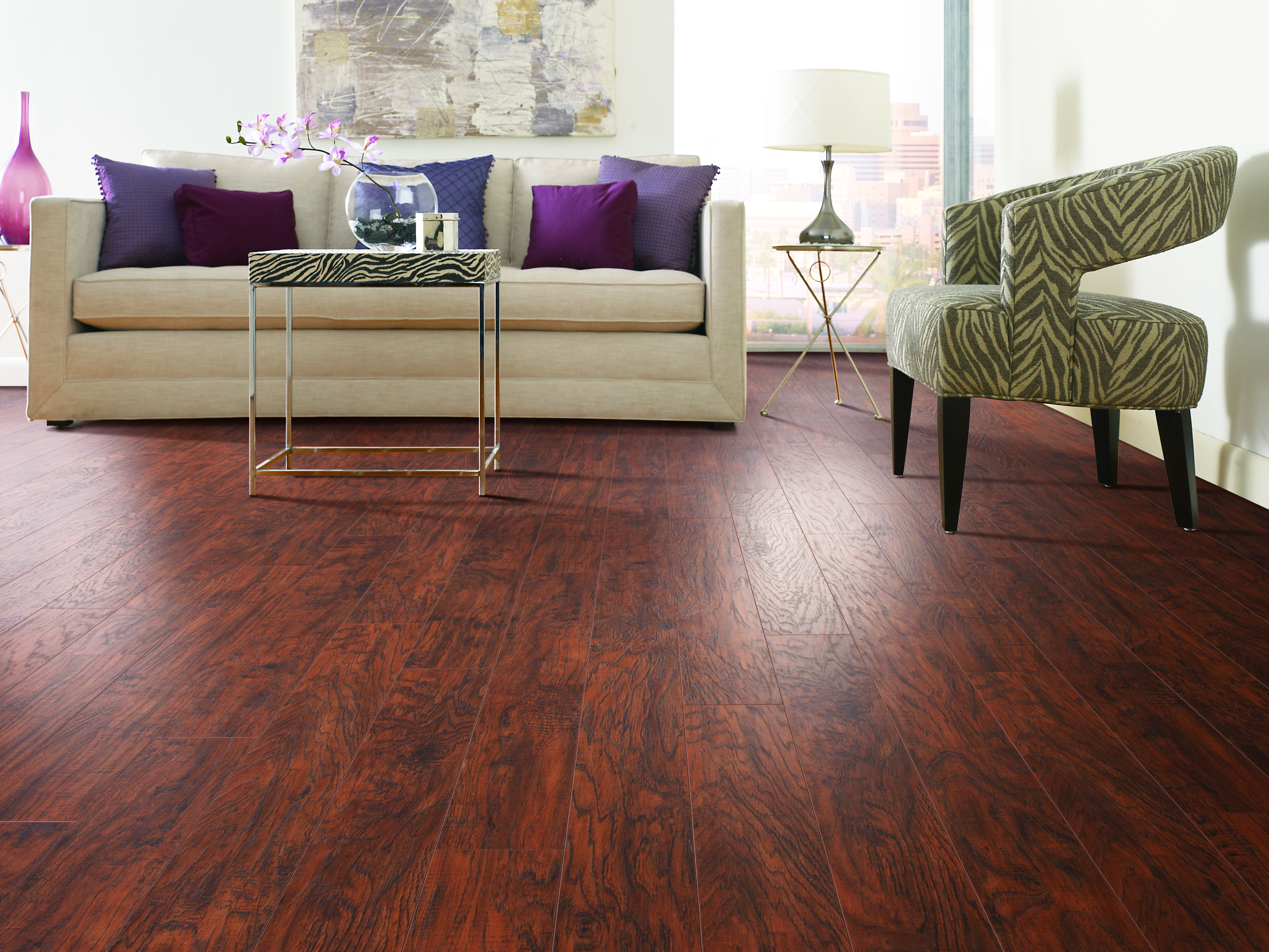 hickory laminate floor