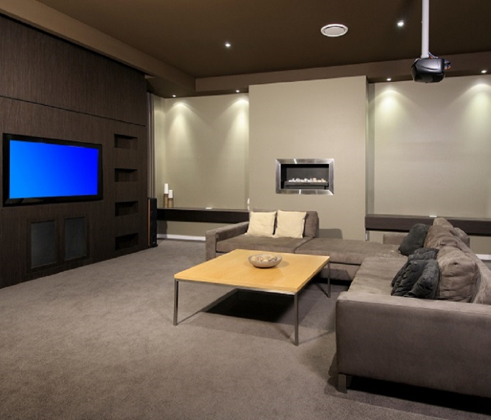 basement with carpet