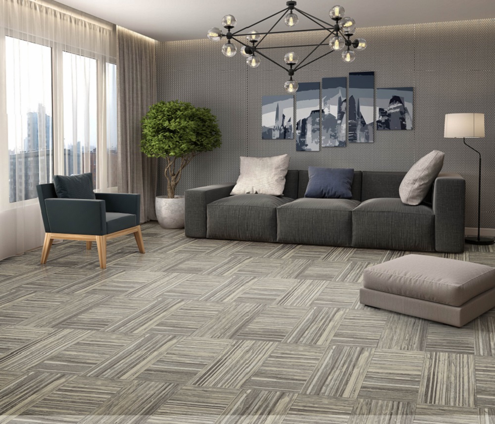 luxury vinyl tile in living room