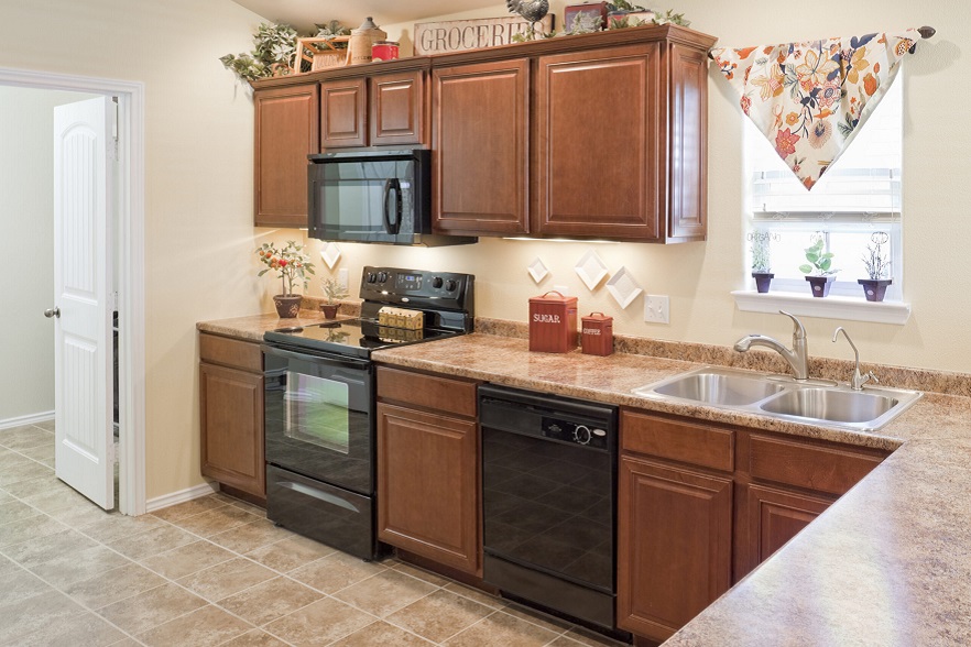 tile floor in kitchen