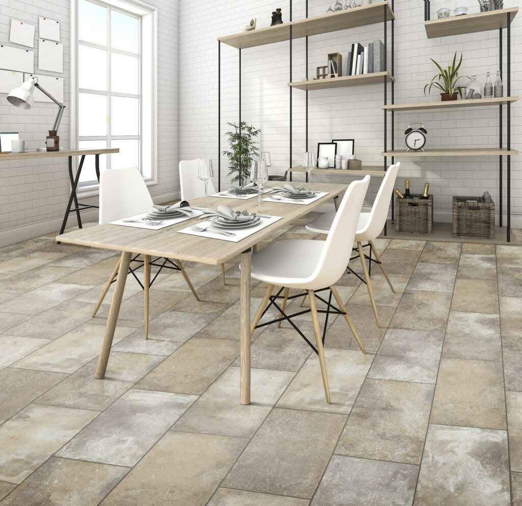 LVT in dining area
