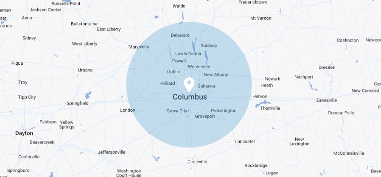 Columbus Ohio Service Region