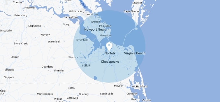 Norfolk Virginia Service Region