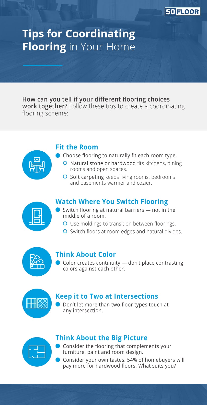 Tips for coordinating flooring in your home