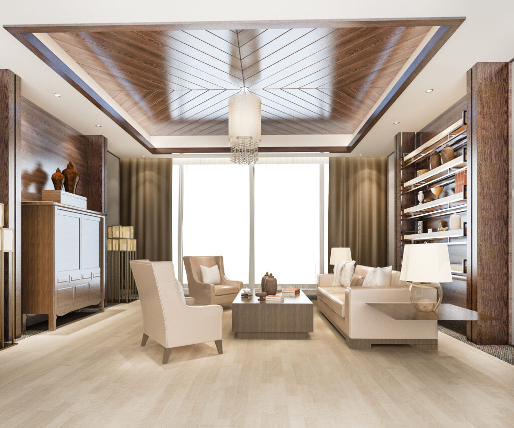 3d rendering luxury business meeting and working room in executive office