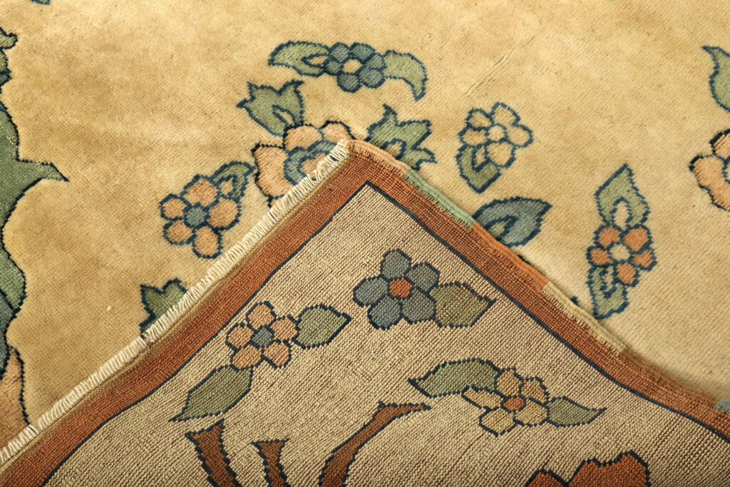 Textures and patterns in color from woven carpets