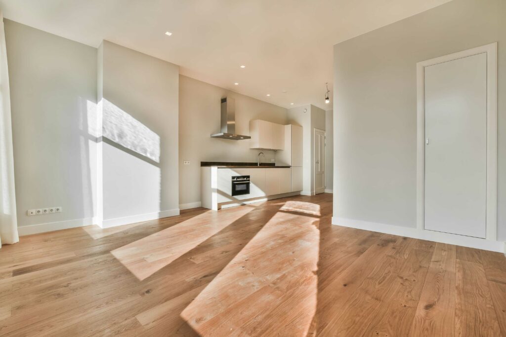 house with engineered hardwood plank