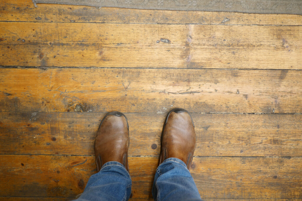 Fading or Discoloration Wooden Floor with Natural Warmth and Texture